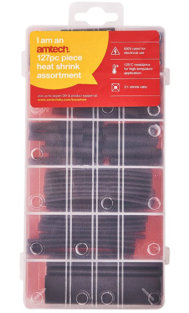 Amtech 127 Piece heat shrink assortment