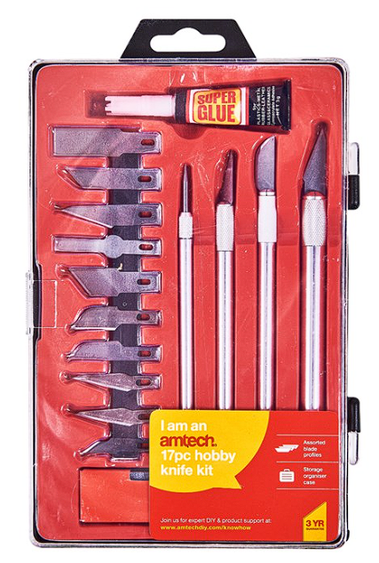 Amtech 17 Piece hobby knife kit