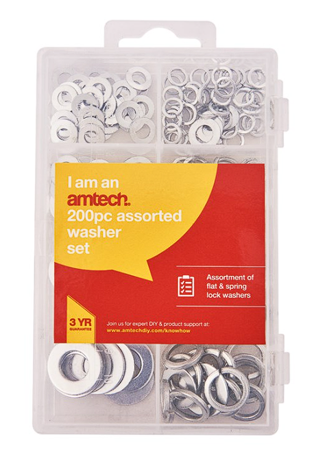 Amtech 200 Piece Assorted washer set