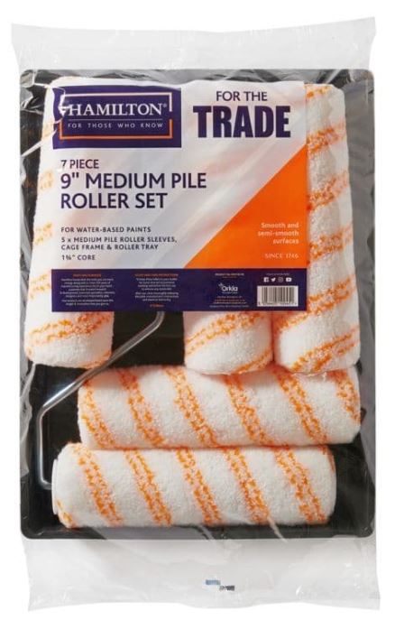 Hamilton For The Trade Medium Pile Roller Set 9" 7 Piece