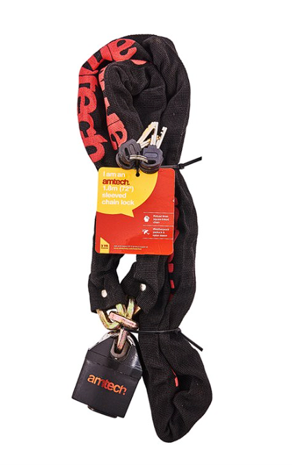 Amtech 180cm (72") Sleeved chain lock with square links