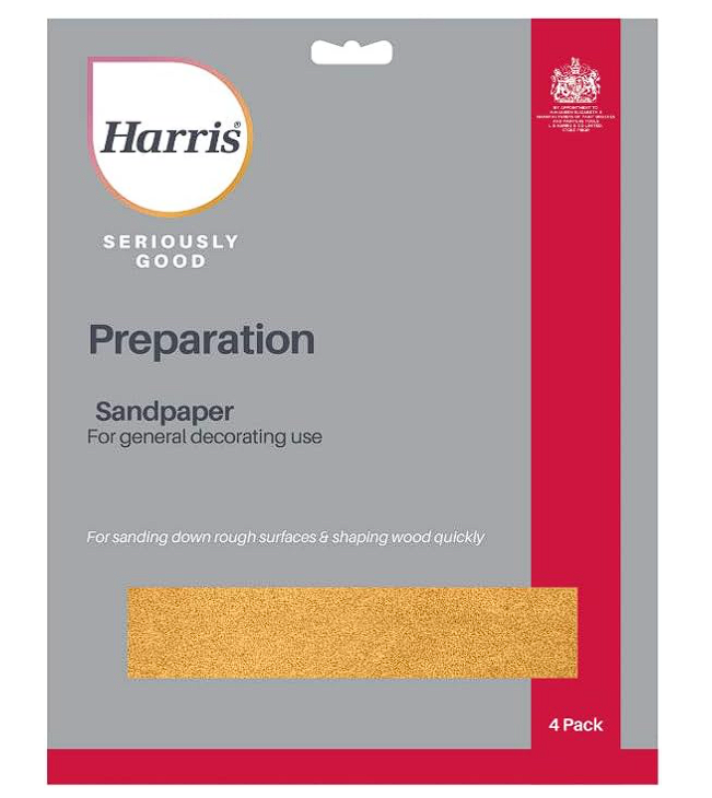 Harris Seriously Good Sandpaper Coarse 4pk