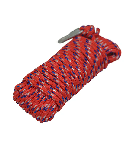 Amtech 15m x 6mm braided rope with carabiners