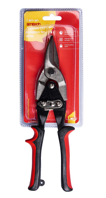 Amtech 250mm (10in) Chrome vanadium aviation tin snip