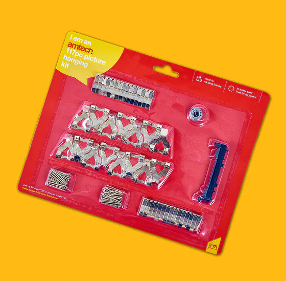 Amtech 117 Piece picture hanging kit