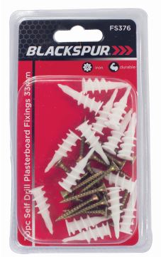 30PC SELF DRILL PLASTERBOARD FIXINGS 33mm