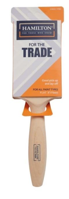 Hamilton For The Trade Fine Tip Flat Brush 3"