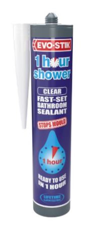 Evo-Stick 1 Hour Shower Silicone Sealant Clear C20