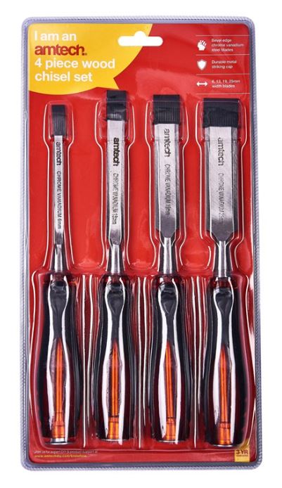 Amtech 4pc Professional Chisel Set