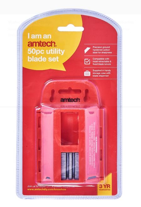 Amtech 50 Piece utility blade set