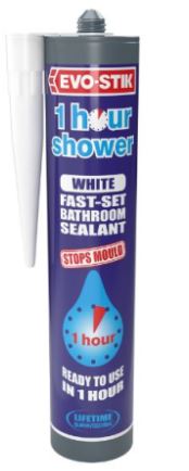Evo-Stick 1 Hour Shower Silicone Sealant White C20