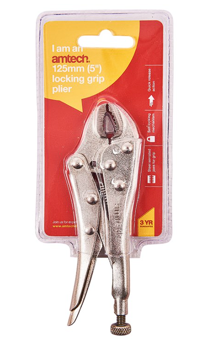 Amtech 130mm (5") Locking grip plier