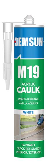 Demsun M19 Acrylic Caulk Sealant - White (310ml)