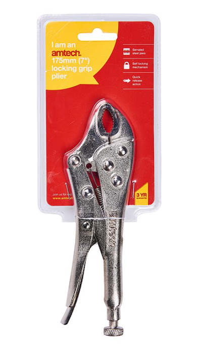 Amtech 180mm (7") Locking grip plier