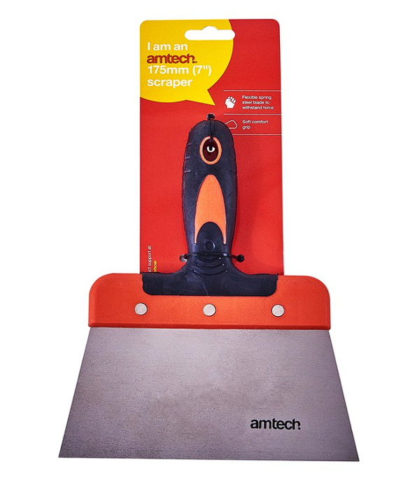 Amtech 175mm (7") Scraper with soft grip handle