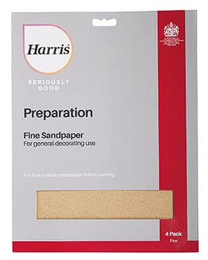 Harris Seriously Good Sandpaper Fine 4pk