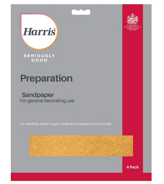 Harris Seriously Good Sandpaper Coarse 4pk