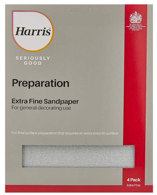 Harris Seriously Good Sandpaper Extra Fine 4pk