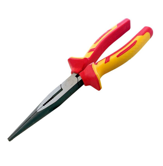 Amtech VDE Insulated Long Nose Pliers 200mm (8") – 1000V Rated for Electrical Work
