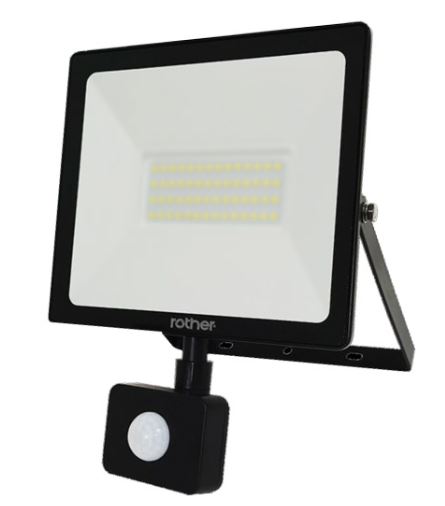 ROTHER SMD LED FLOODLIGHT WITH SENSOR, 100W, 10000LM, 6500K, IP65
