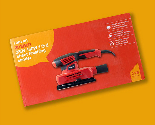 Amtech 230V 160W 1/3 Sheet finish sander