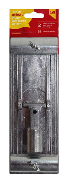 Amtech 240mm aluminium alloy swivel pole sander