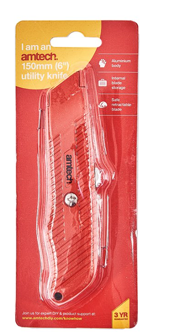 Amtech 150mm (6") Utility knife